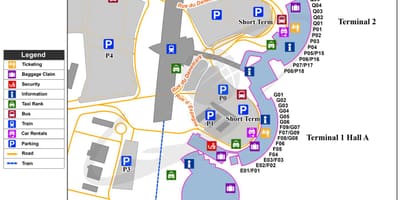 Ліон Франція аеропорт на карті
