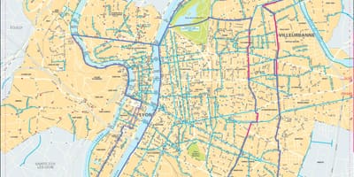 Карта Ліон велосипед