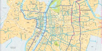 Карта Ліон велосипед