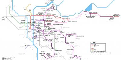 Ліон залізничних карті