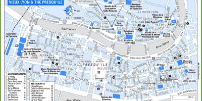 Карта старого міста Ліона Франція